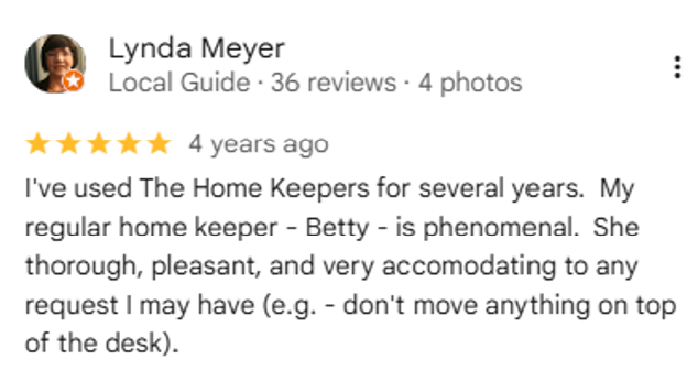 5 star google review